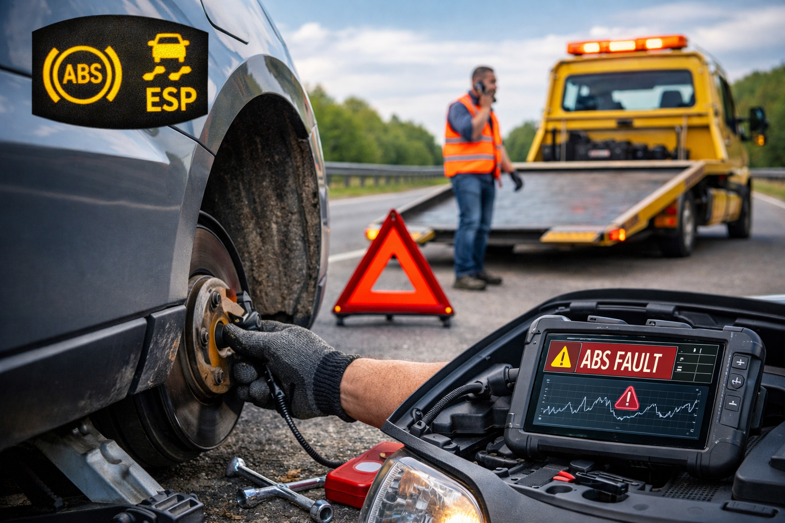 Opony w porządku? To nie zawsze. Czasem winny jest czujnik ABS i auto traci kontrolę.