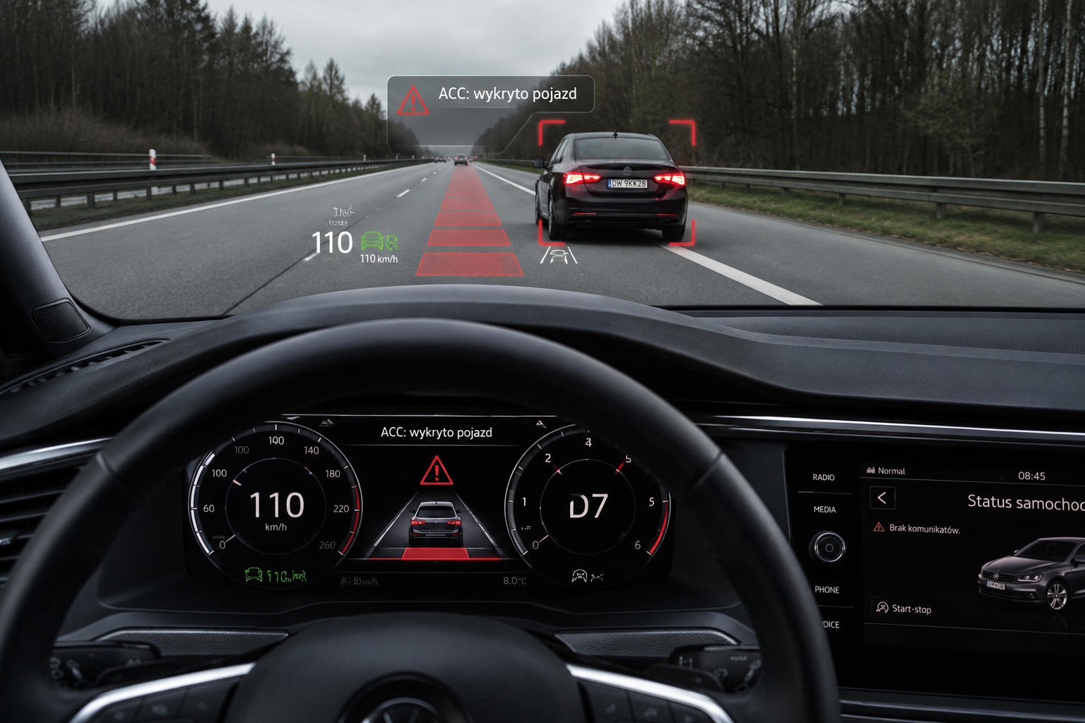„Czy system ACC widzi stojące auto na pasie ruchu? Kiedy adaptacyjny tempomat może nie zahamować i dlaczego w takiej sytuacji kierowca często potrzebuje lawety Warszawa oraz profesjonalnego holowania Warszawa”