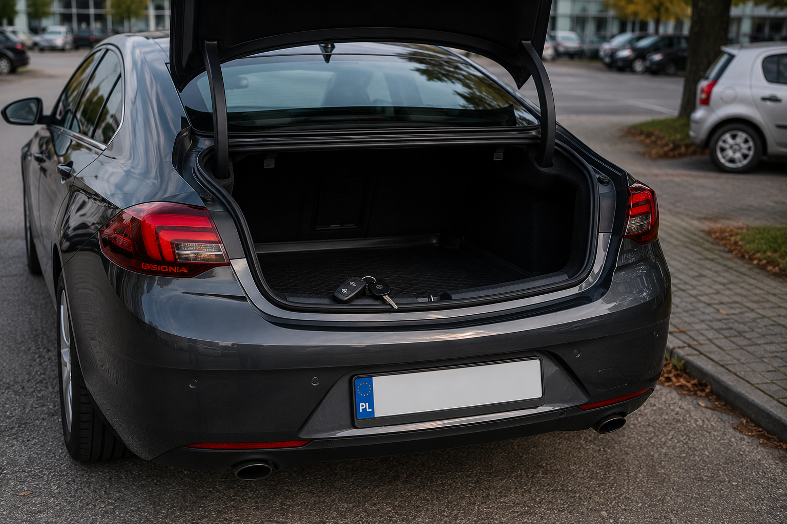 „Zatrzaśnięte kluczyki w bagażniku Opel Insignia. Co zrobić, gdy auto stoi zamknięte, a kluczyk został w środku.”