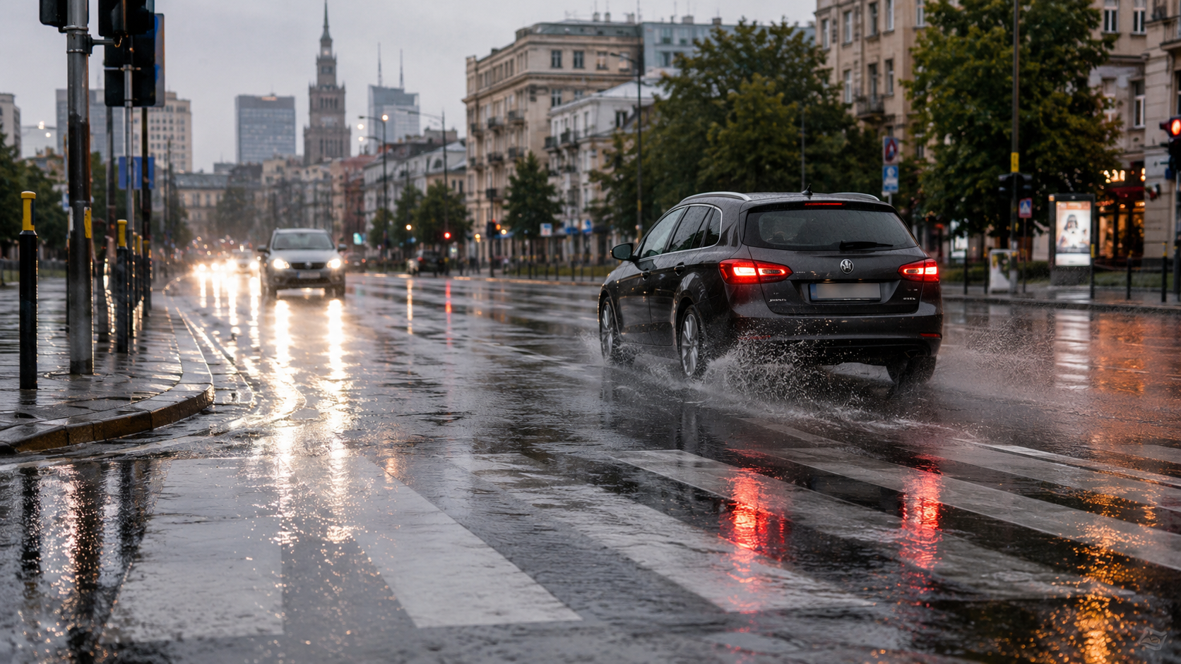 „Śliska nawierzchnia po pierwszym deszczu: dlaczego wtedy jest najgorzej”