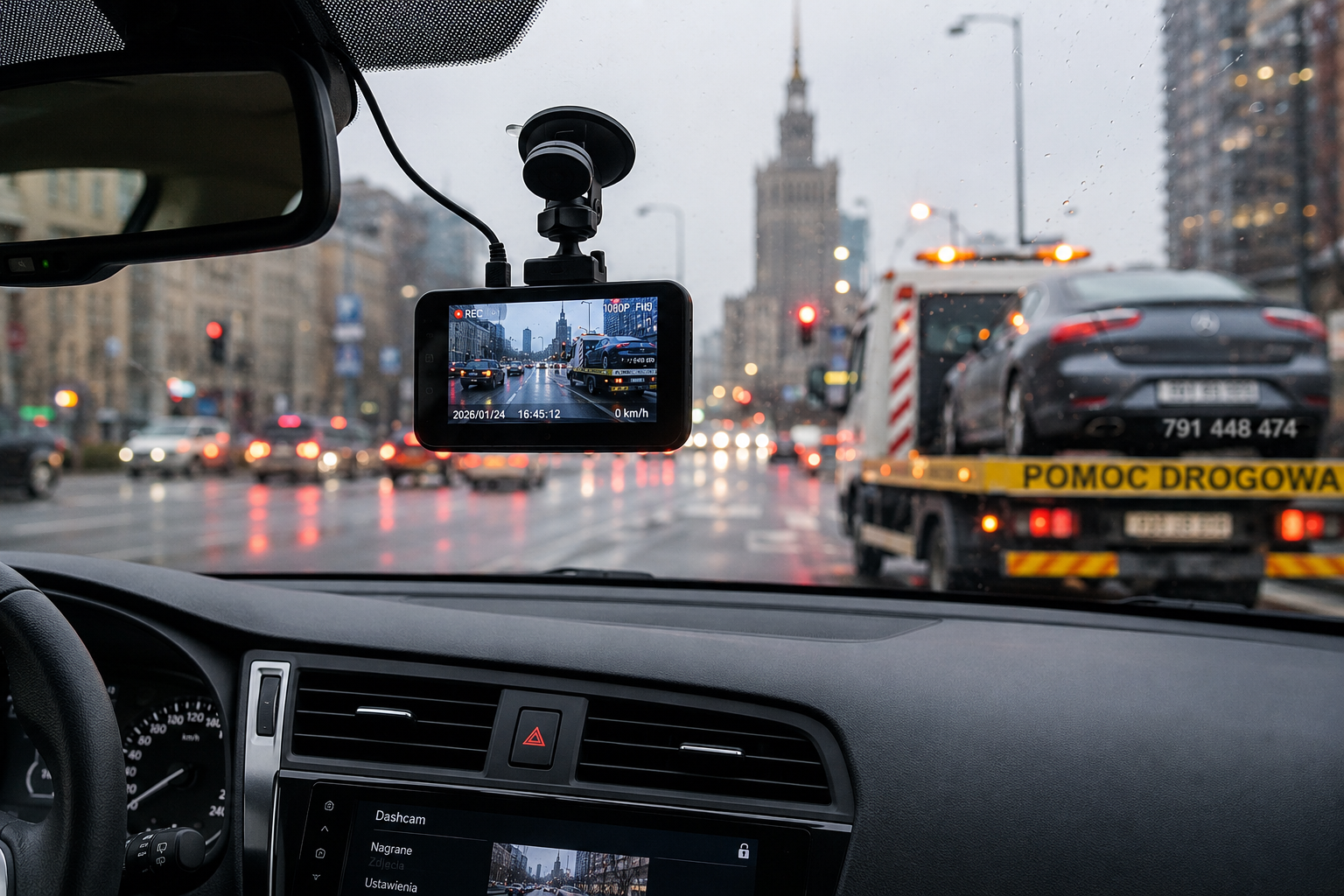 „Dashcam w Polsce: jak wybrać, jak ustawić, jak przechowywać nagrania”