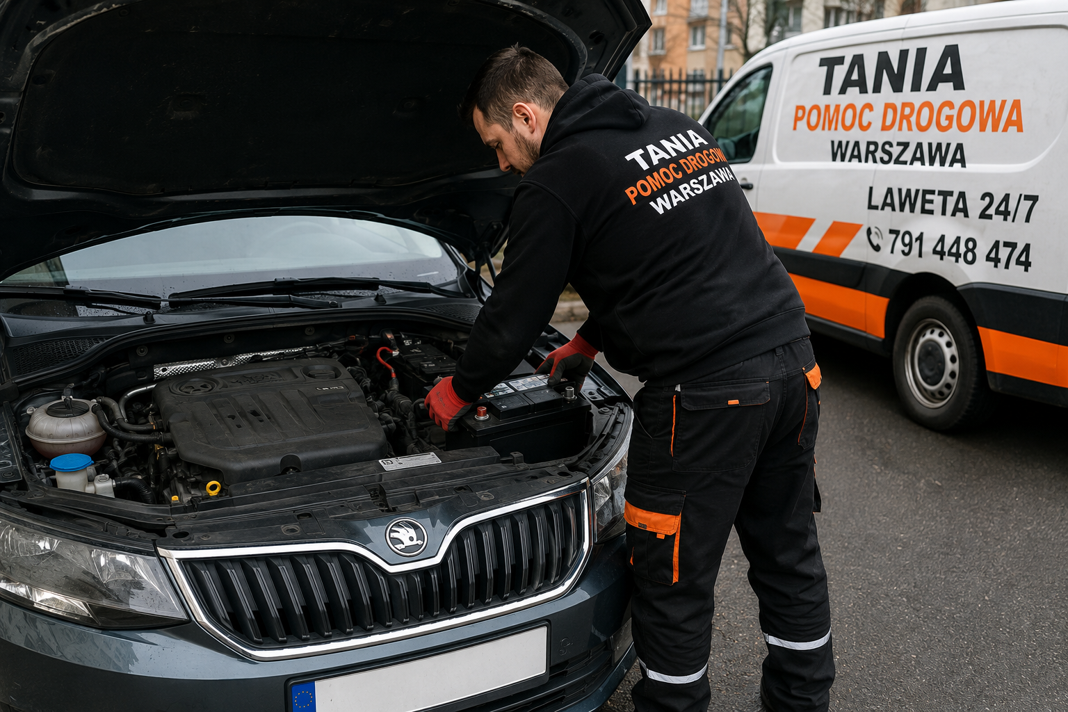 Wymiana akumulatora 750 A w Skodzie z 2020 roku po długim postoju – tester pokazał tylko 167 A i napięcie 8,67 V