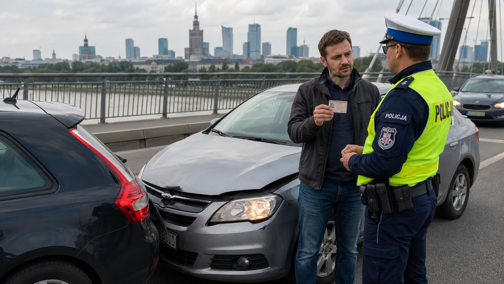 Kolizja na Moście Śląsko-Dąbrowskim – amerykańskie prawo jazdy w Polsce